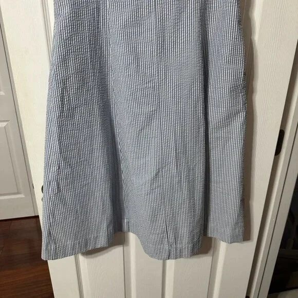 NWT Anne Klein Seersucker Sleeveless Shirt Dress - Picture 11 of 16